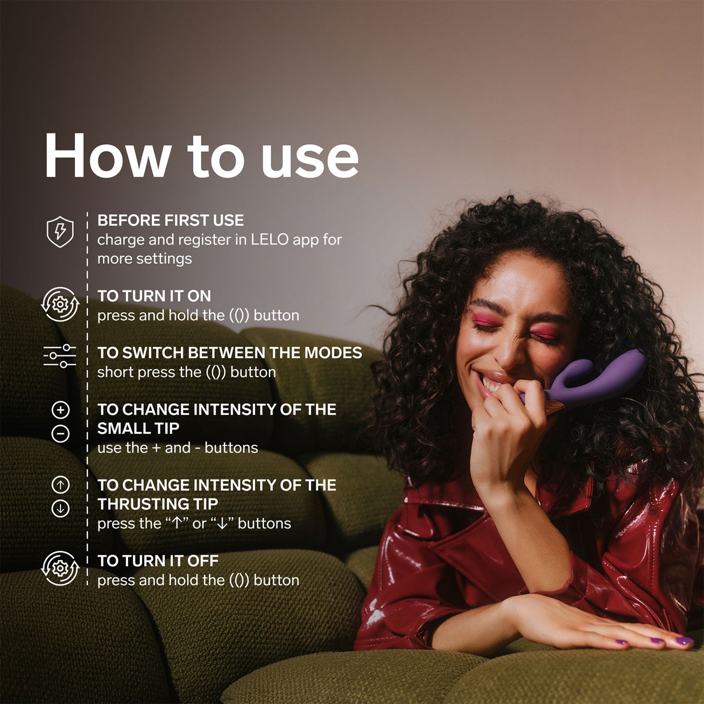 [PRE-ORDER] Lelo - Ina Thrust App-Controlled Rabbit Vibrator Purple Twilight