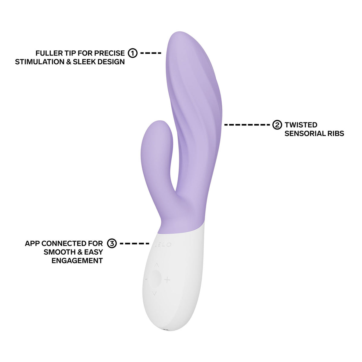 Lelo - Ina Twist App-Controlled Rabbit Vibrator Lavender