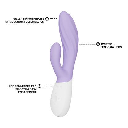 Lelo - Ina Twist App-Controlled Rabbit Vibrator Lavender