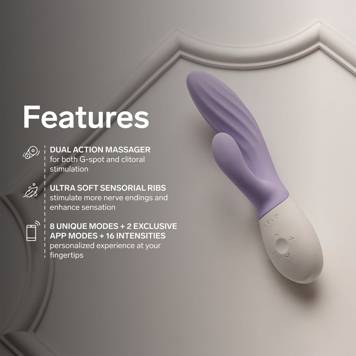 Lelo - Ina Twist App-Controlled Rabbit Vibrator Lavender