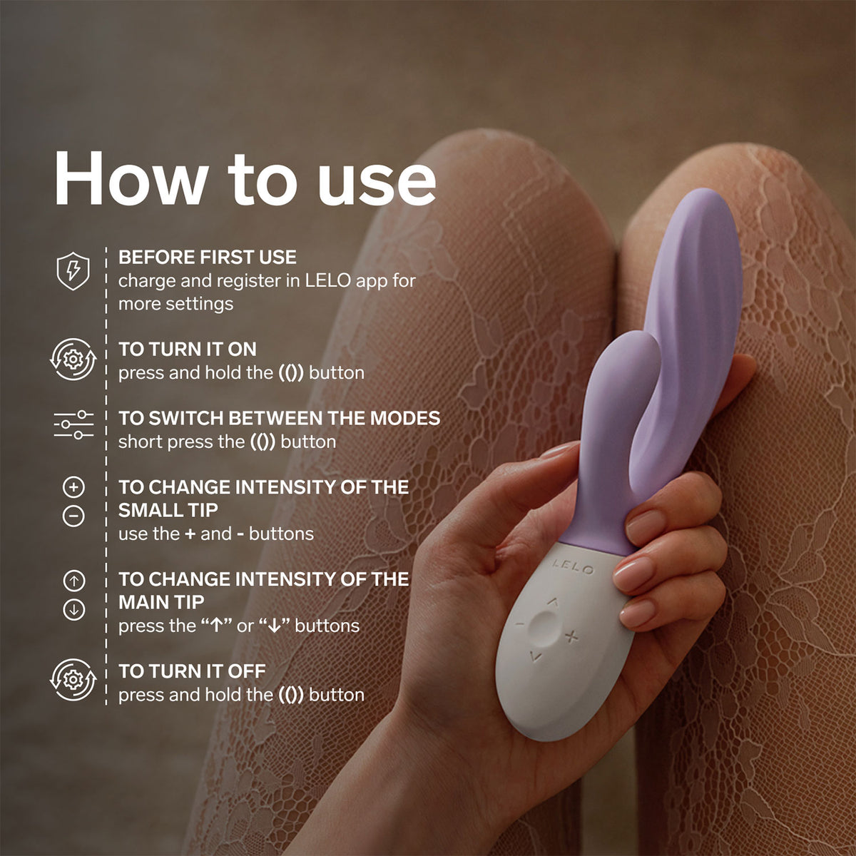 Lelo - Ina Twist App-Controlled Rabbit Vibrator Lavender