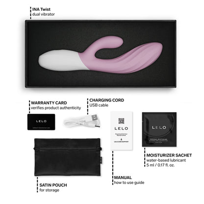 Lelo - Ina Twist App-Controlled Rabbit Vibrator Soft Pink