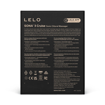 Lelo - Sona 3 Cruise App-Controlled Clitoral Stimulator Black