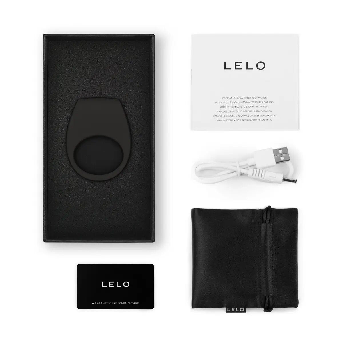 Lelo - Tor 3 App-Controlled Vibrating Couple's Ring Black