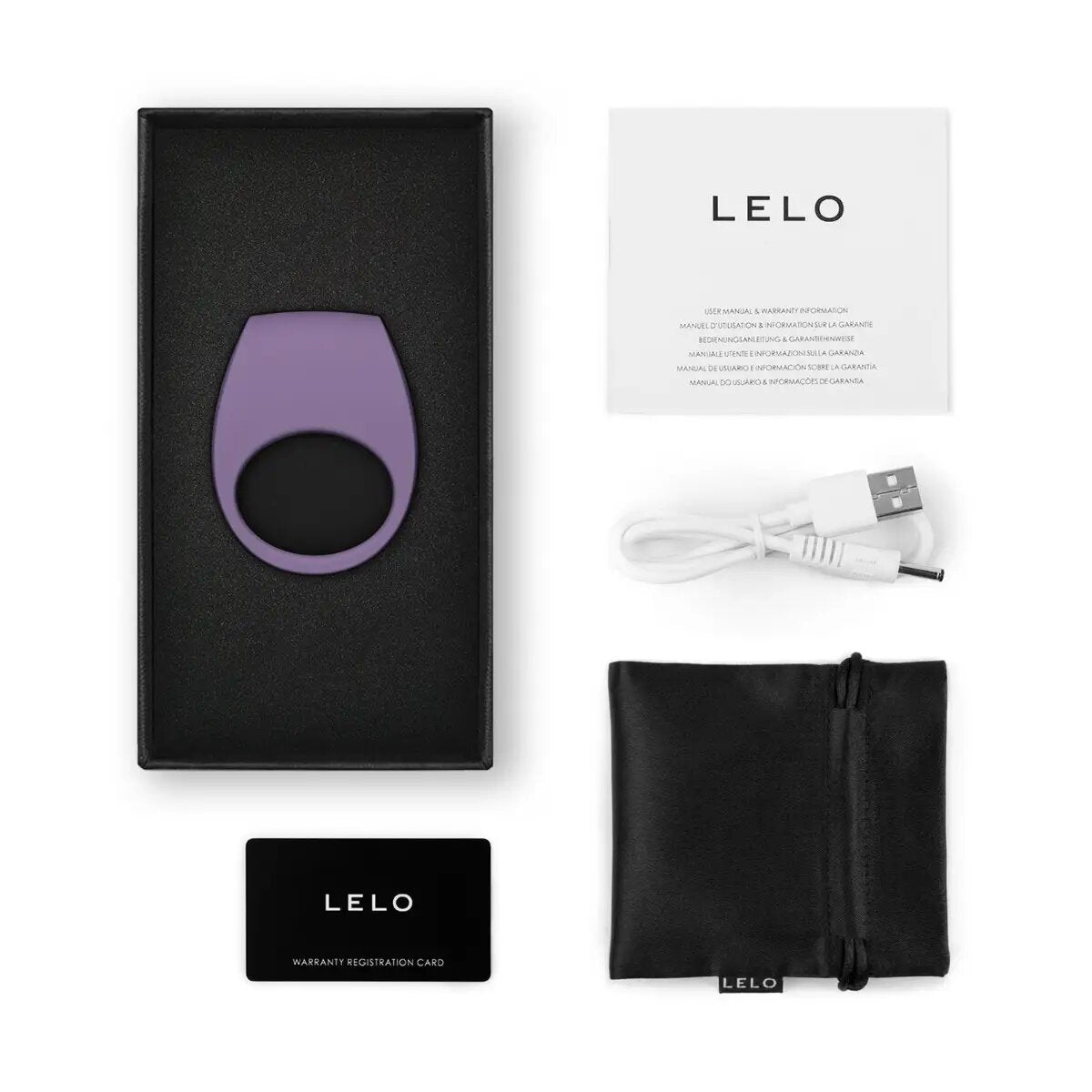 Lelo - Tor 3 App-Controlled Vibrating Couple's Ring Violet Dusk