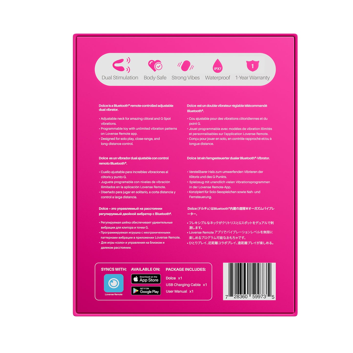 Lovense - Dolce App Controlled Dual Stimulator
