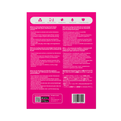 Lovense Glint App Controlled Touch-Responsive Butt Plug