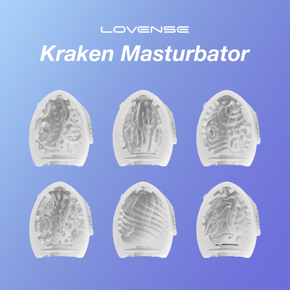 Lovense - Kraken Soft Stretchy Egg Masturbator Pack of 6 