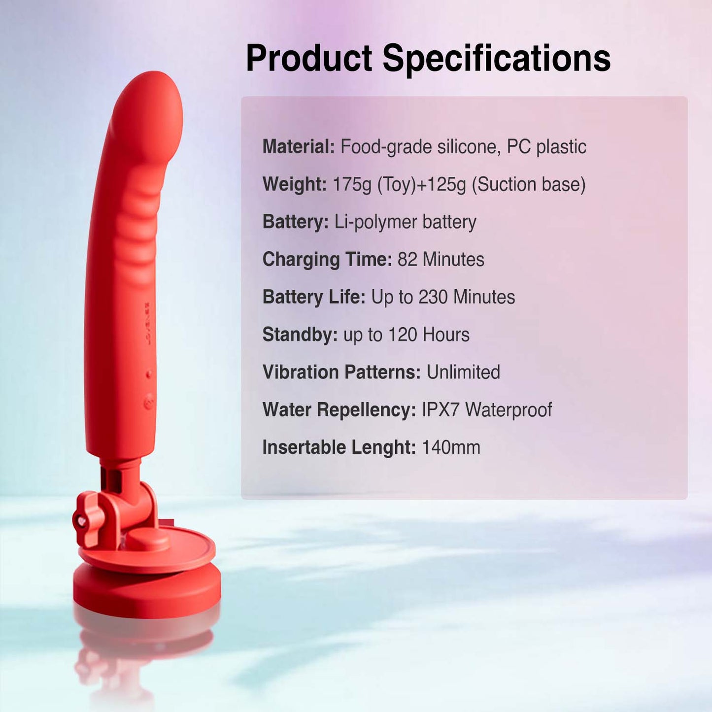 Lovense - Mission 2 App-Controlled Touch Sensitive Suction Cup Dildo