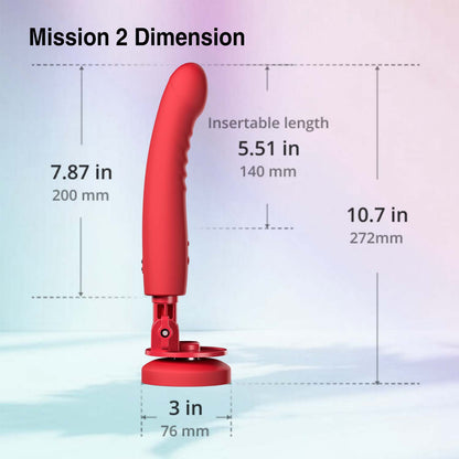 Lovense - Mission 2 App-Controlled Touch Sensitive Suction Cup Dildo