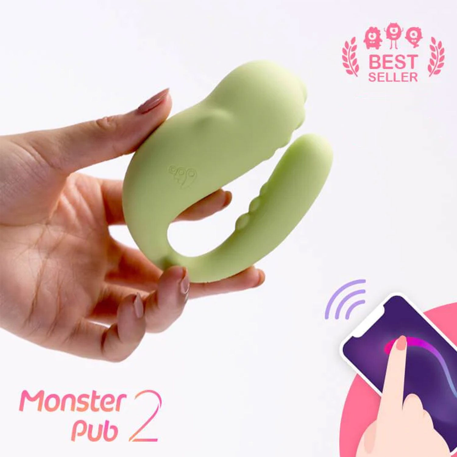 Monster Pub - Monster Pub 2 Wireless Remote Vibrator Unlimited Distance App Smart Control (Gokilla)