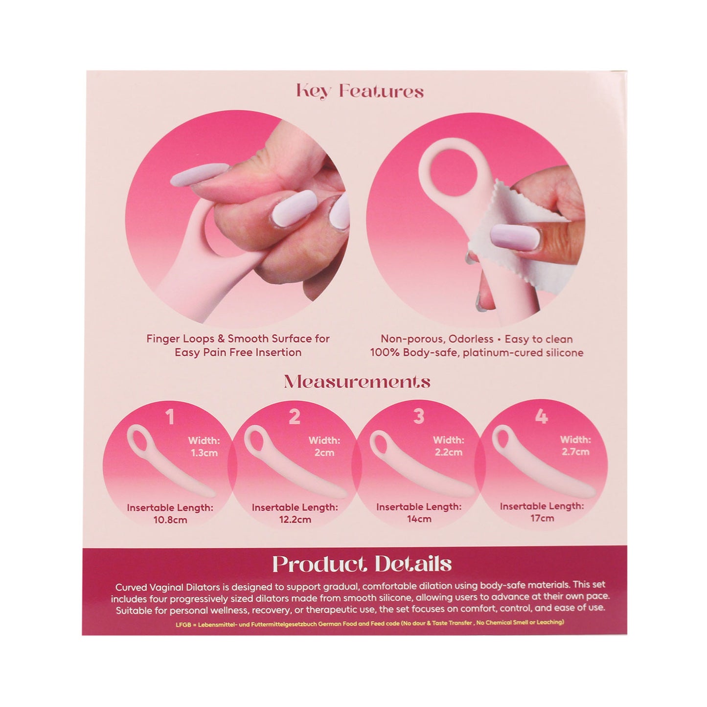 Pink Lifestyle - Vaginal Dilator Silicone Set of 4 Pink