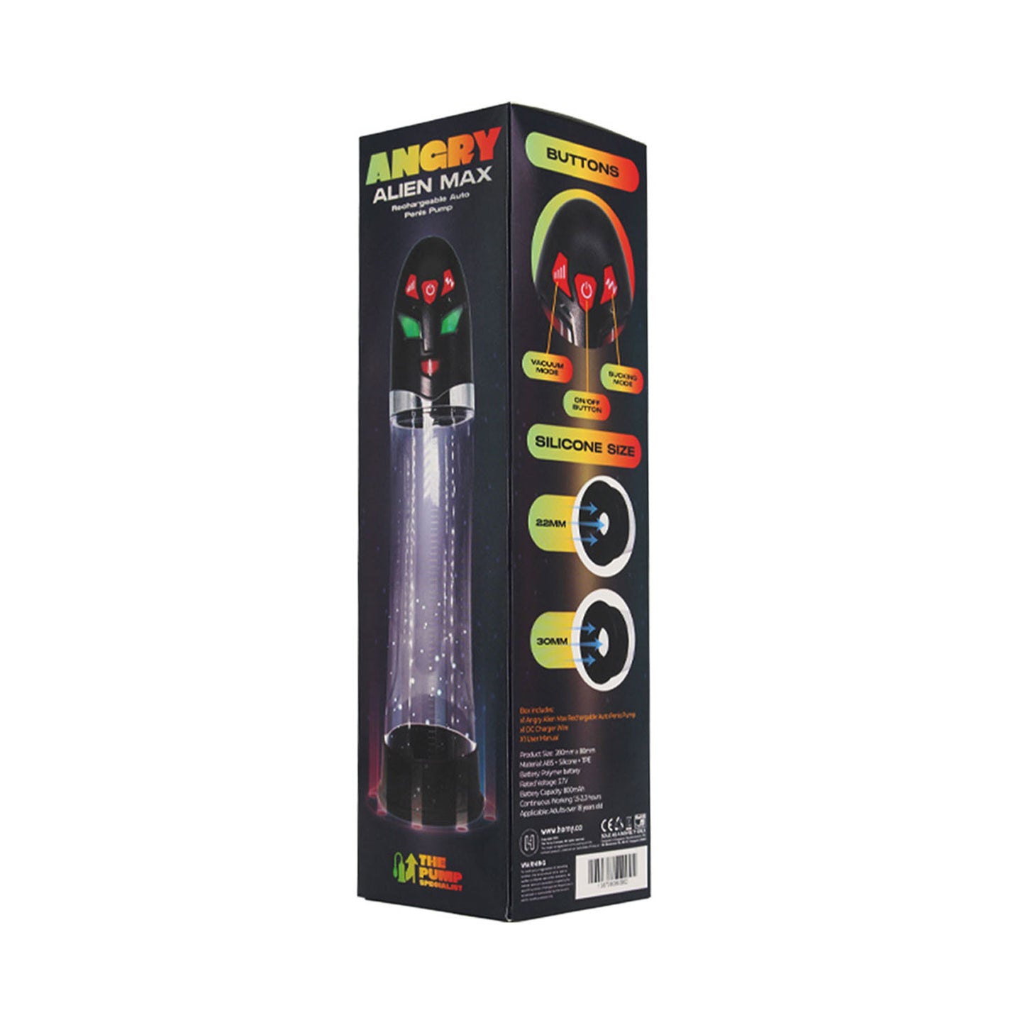 The Pump Specialist - Angry Alien Max Rechargeable Auto Penis Pump
