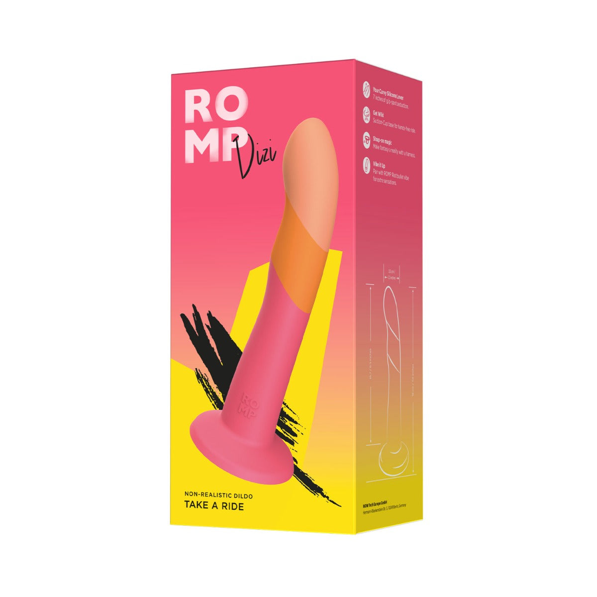 ROMP - Dizi Take A Ride 7" Harness Compatible Silicone Suction Cup Dildo