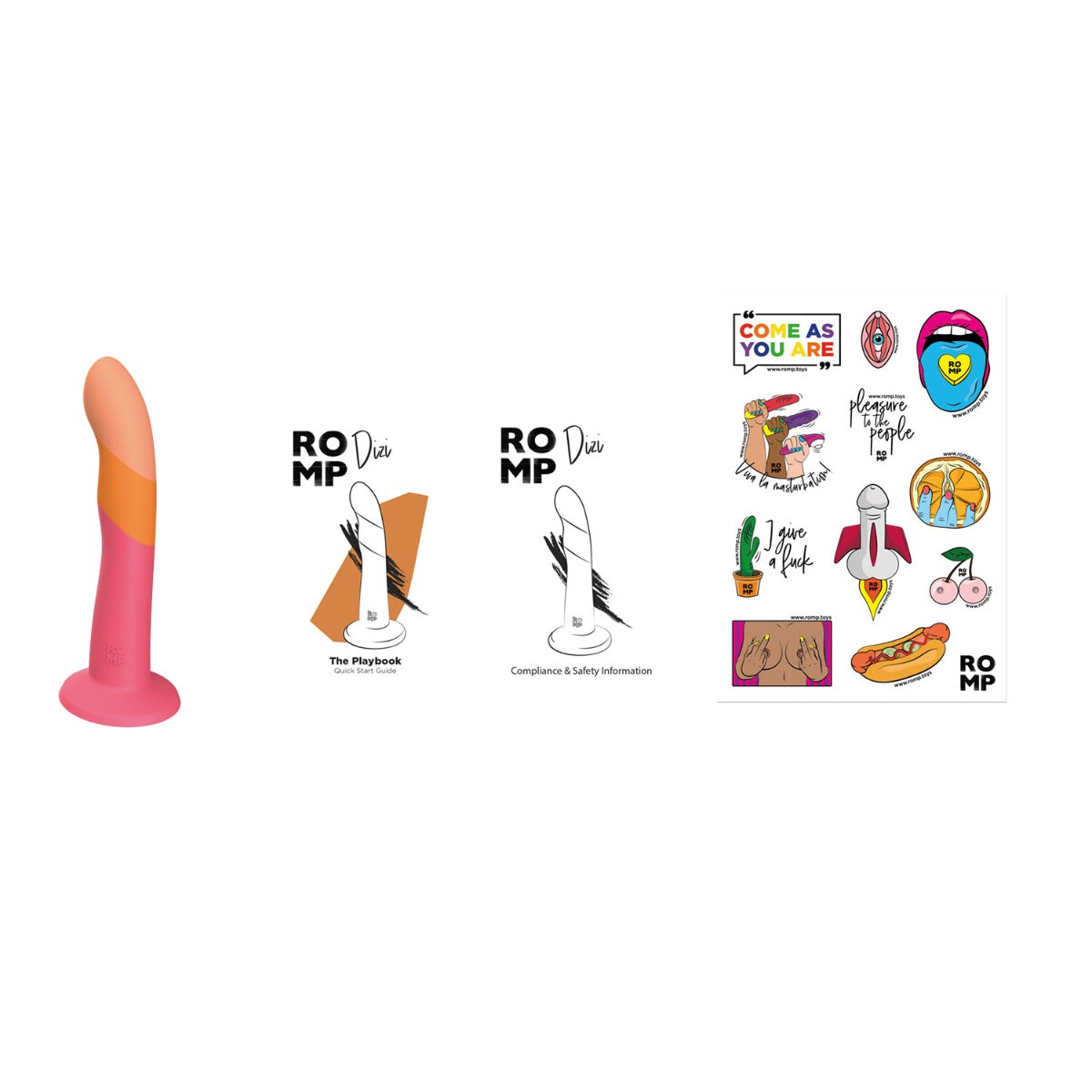 ROMP - Dizi Take A Ride 7" Harness Compatible Silicone Suction Cup Dildo