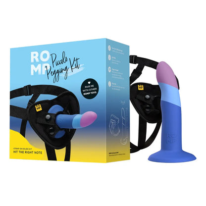 ROMP - Piccolo Hit The Right Note 5.5-inch Pegging Kit with Dildo and Harness