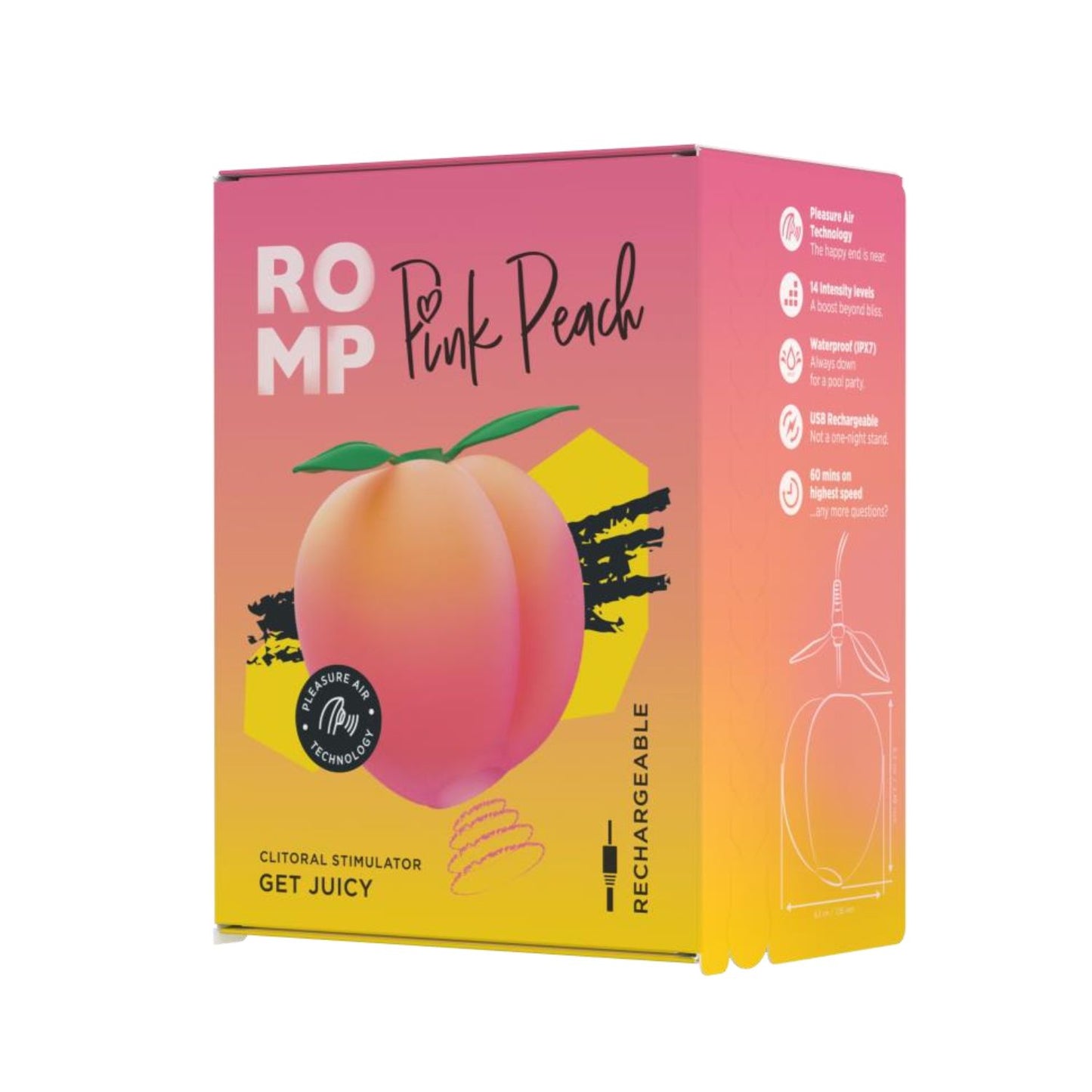 ROMP - Pink Peach Clitoral Stimulator Get Juicy