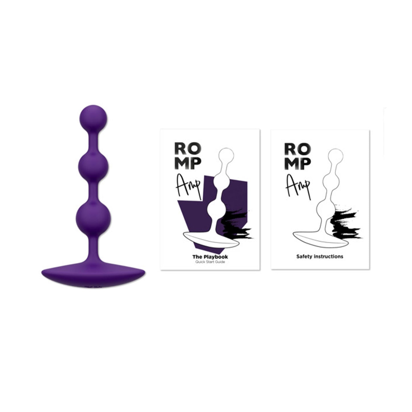 Romp - Amp Silicone Anal Beads (Purple)