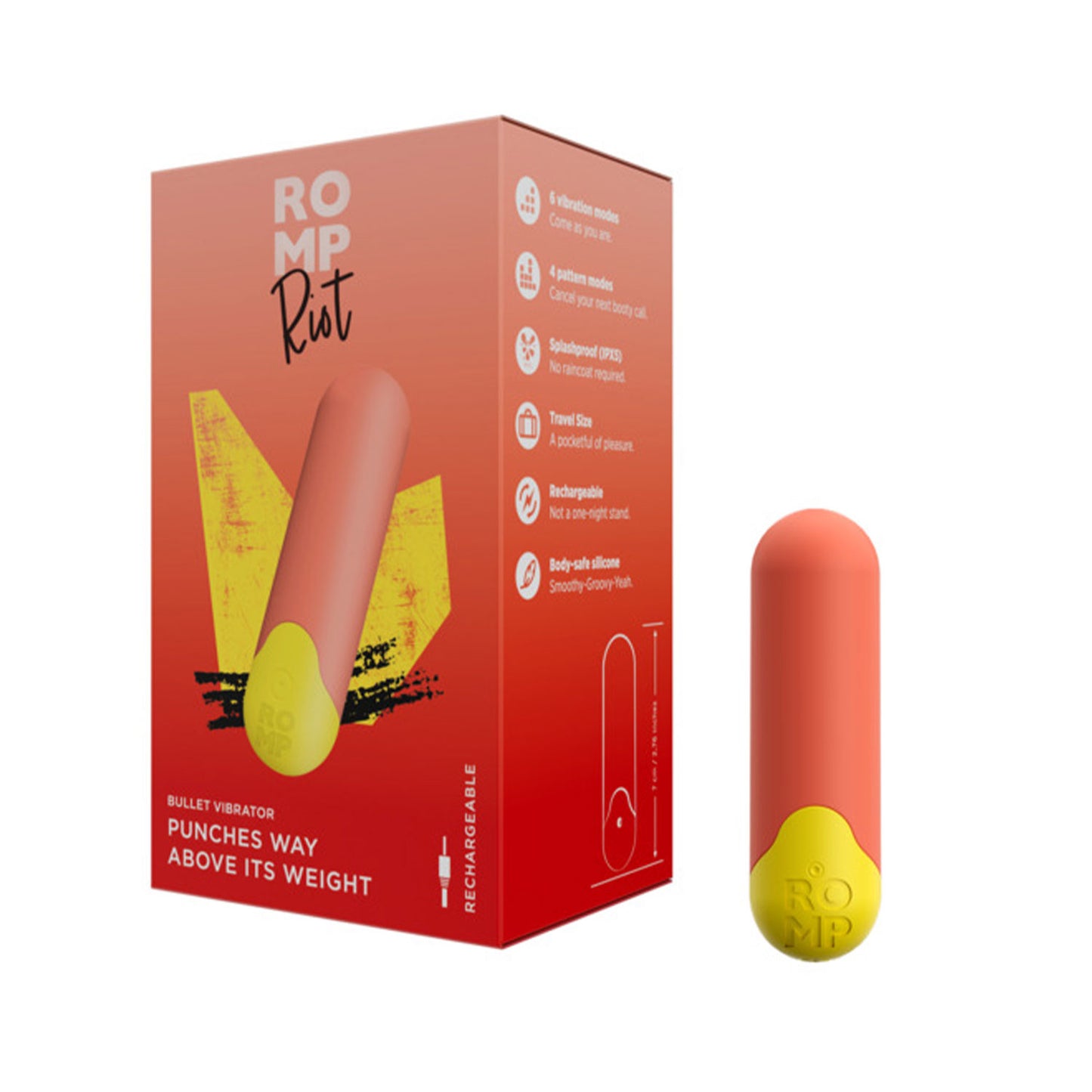 Romp - Riot Rechargeable Clitoral Stimulation Bullet Vibrator