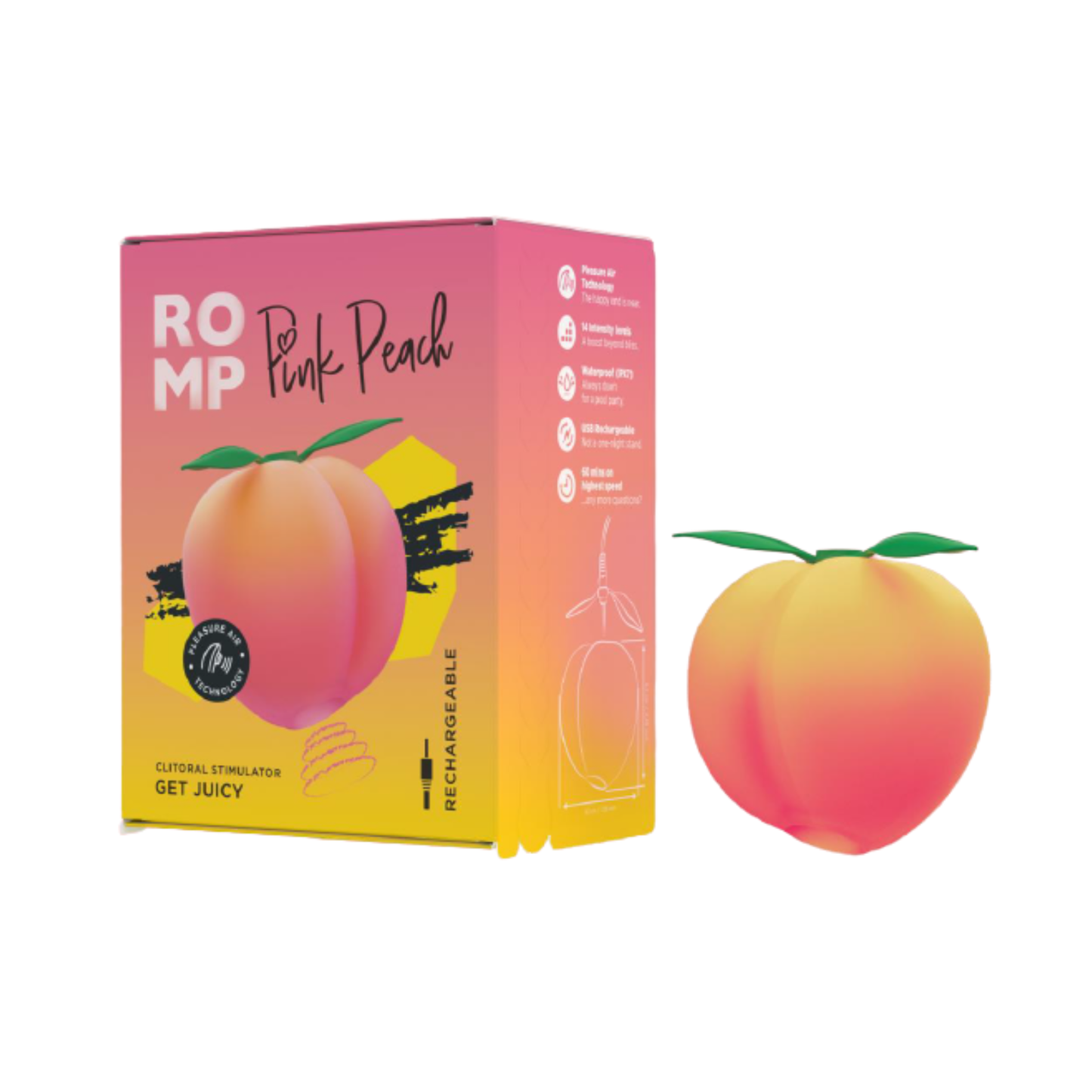 ROMP - Pink Peach Clitoral Stimulator Get Juicy