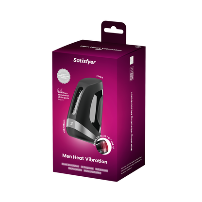 Satisfyer - Men Heat Vibration Male Masturbator Black
