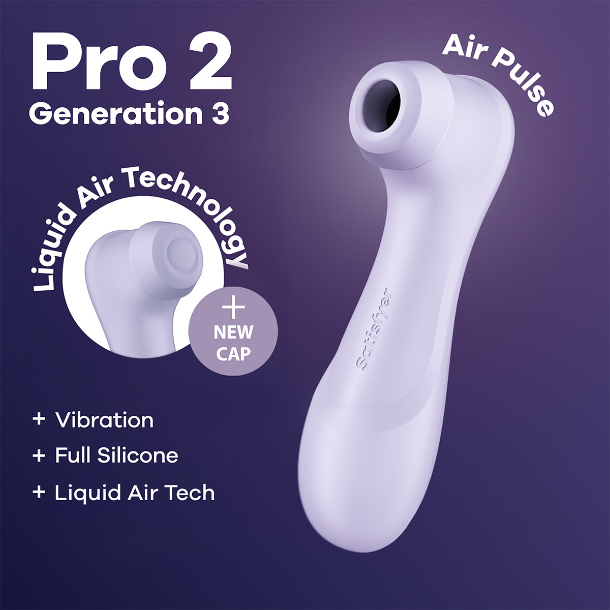 Satisfyer - Pro 2 Generation 3 Double Air Pulse Clitoral Vibrator Purple