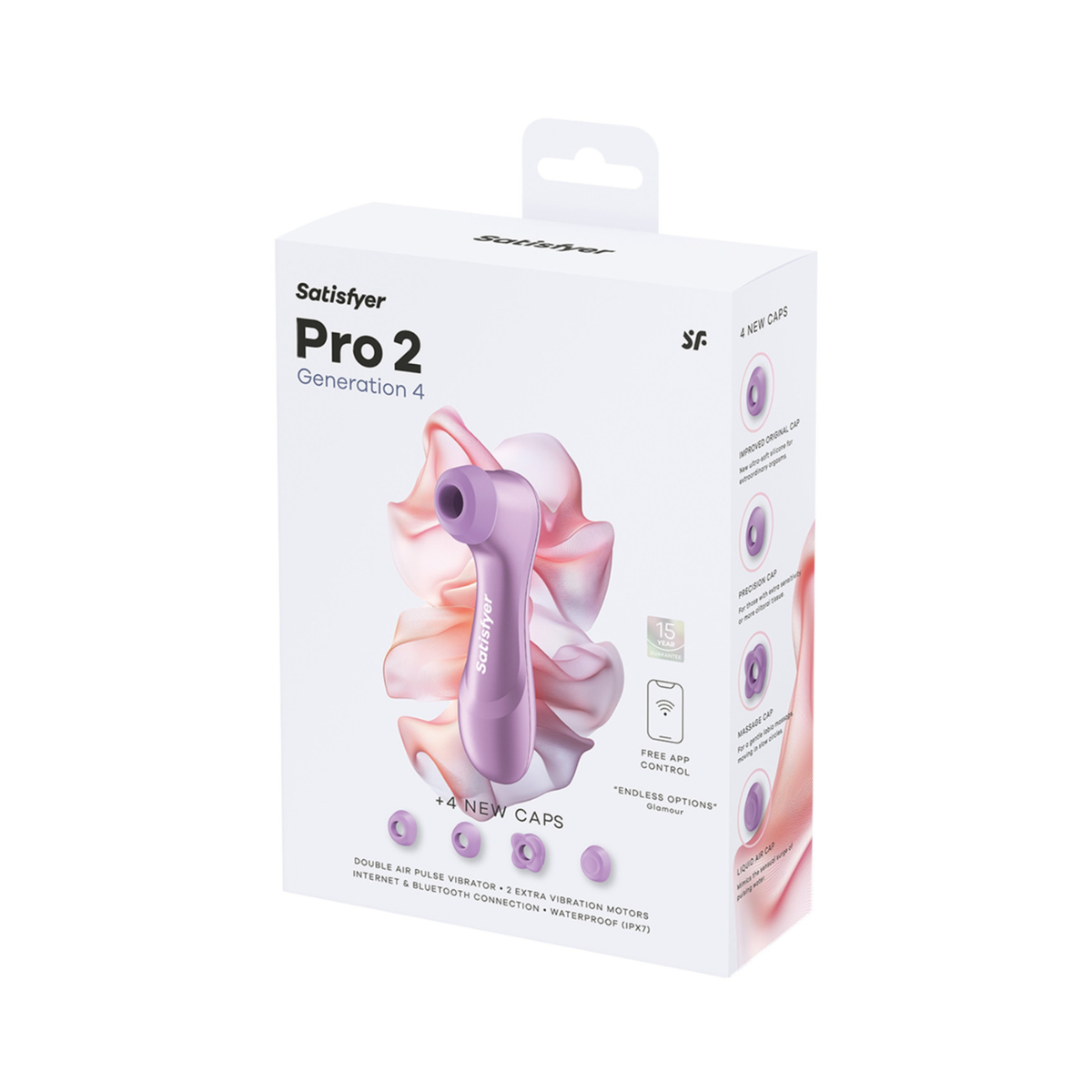 Satisfyer Pro 2 Gen 4 App Connect Double Air Pulse Stimulator Amethyst