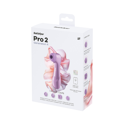 Satisfyer Pro 2 Gen 4 App Connect Double Air Pulse Stimulator Amethyst