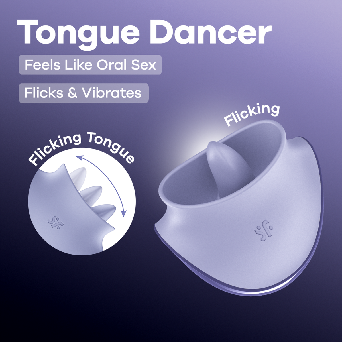 Satisfyer - Tongue Dancer Flicking Clitoral Stimulator Purple