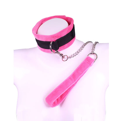 SM Club - Pink and Black Soft Touch Plush BDSM Intermediate 8-piece Set
