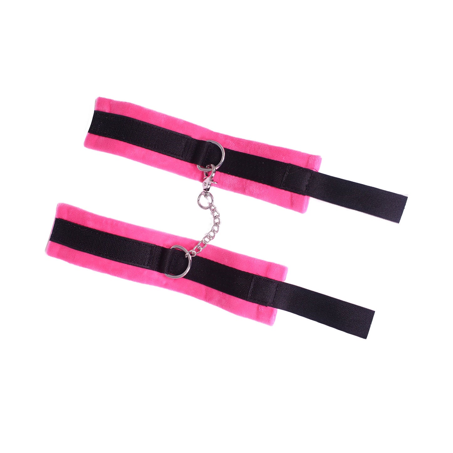 SM Club - Pink and Black Soft Touch Plush BDSM Intermediate 8-piece Set