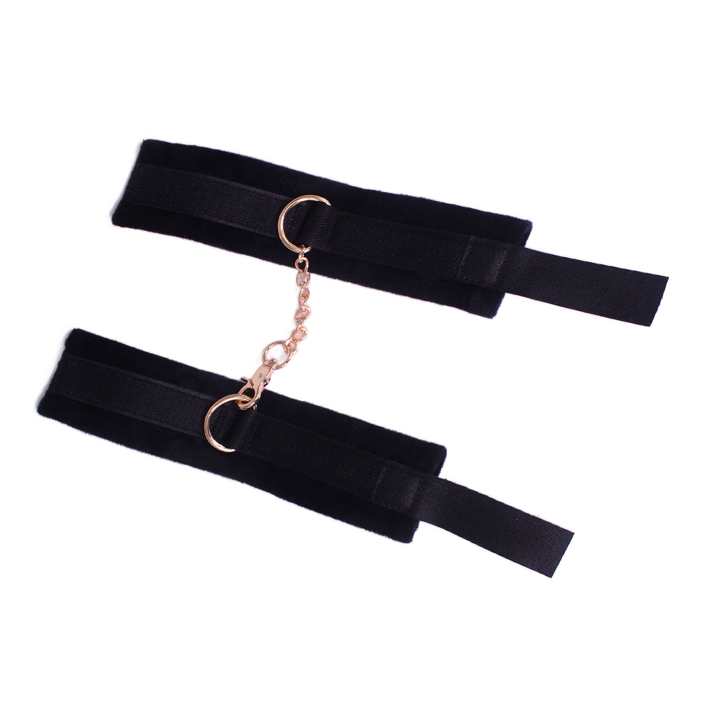 SM Club - Black and Gold Soft Touch Plush BDSM Intermediate 8-piece Set