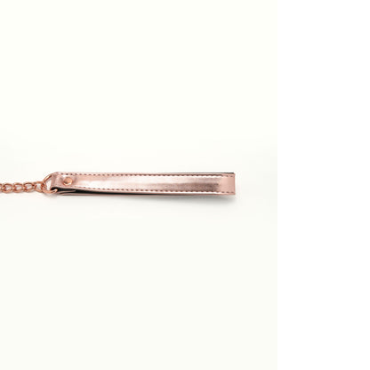 SM Club - Rose Gold Faux Leather Collar and Leash