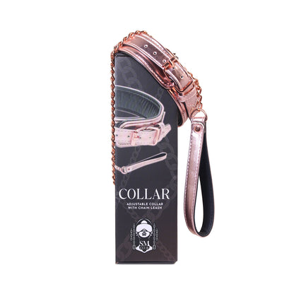 SM Club - Rose Gold Faux Leather Collar and Leash