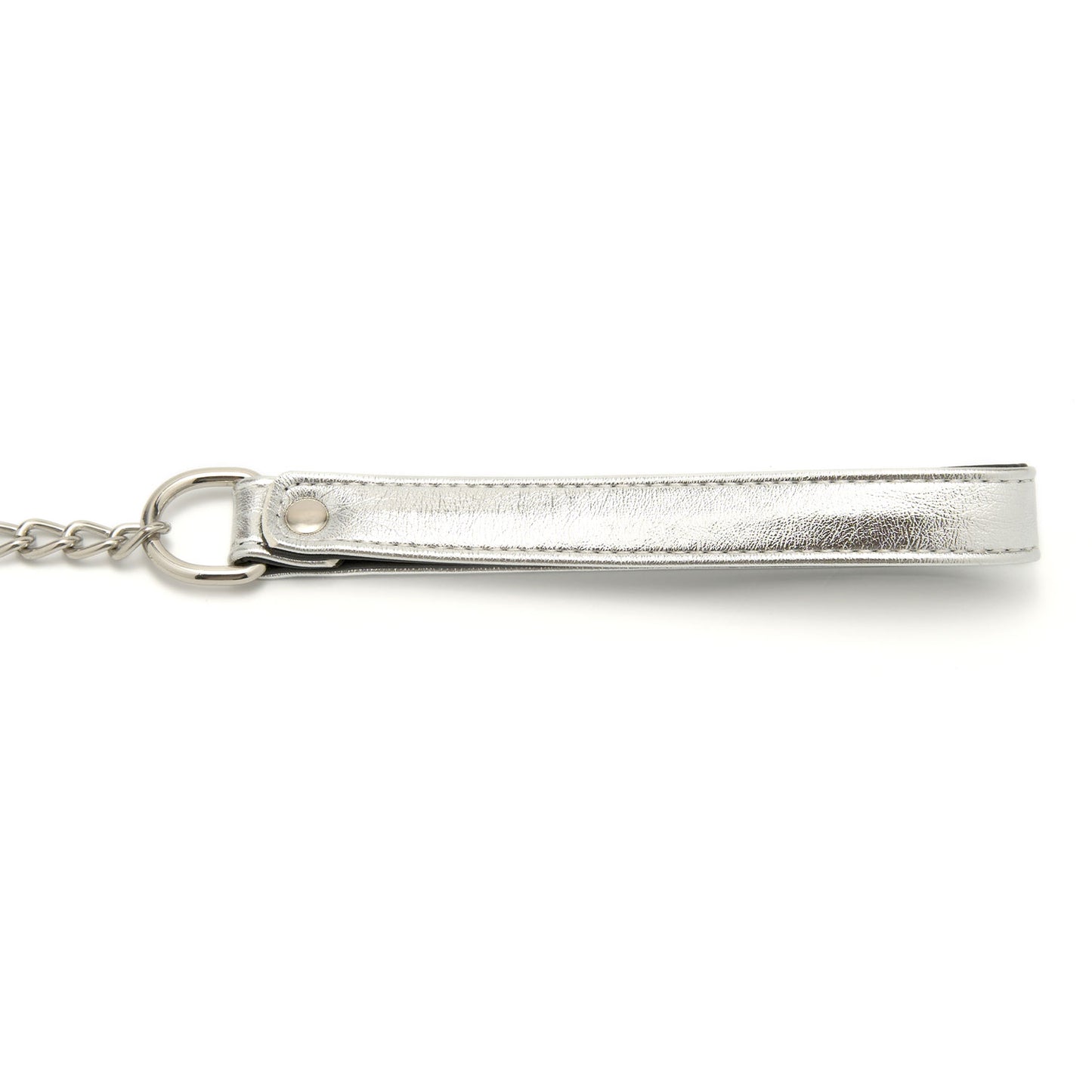 SM Club - Silver Faux Leather Collar and Leash