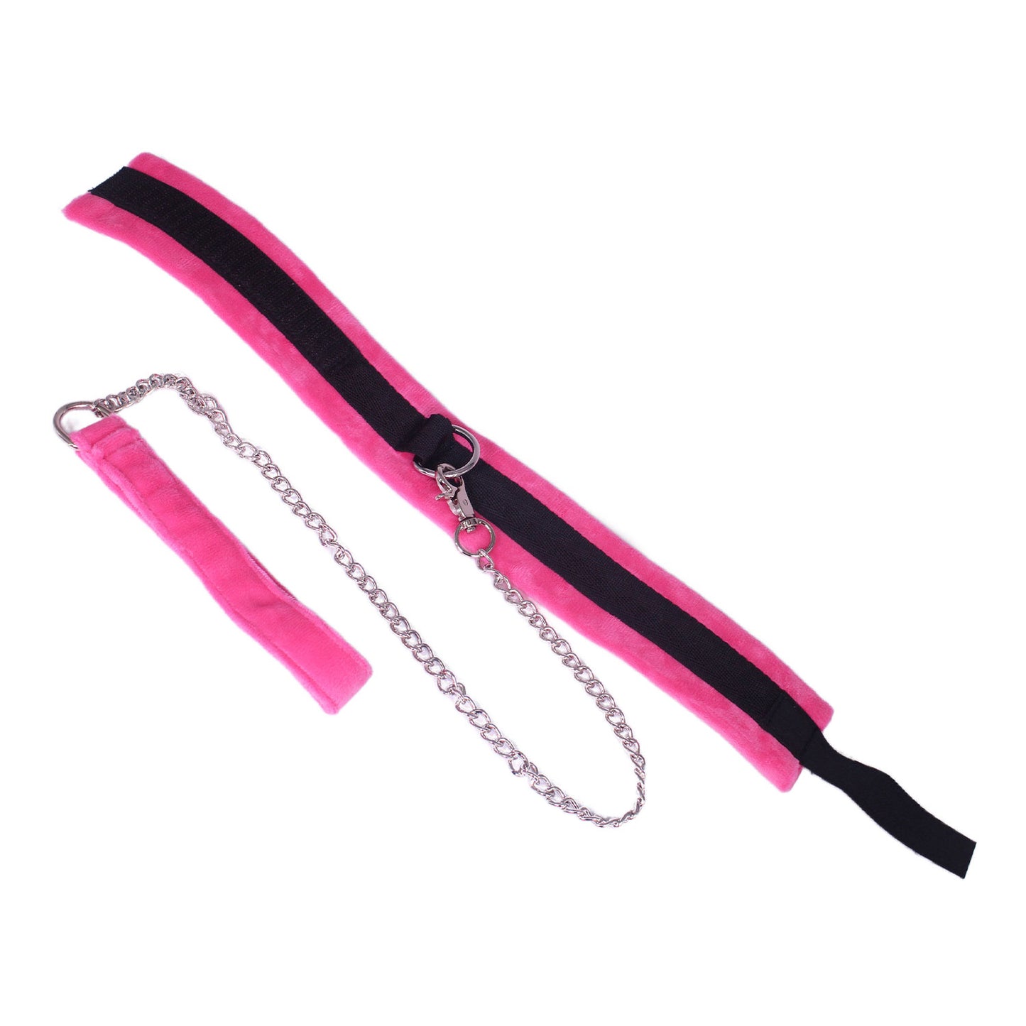 SM Club - Pink and Black Soft Touch Plush BDSM Intermediate 8-piece Set