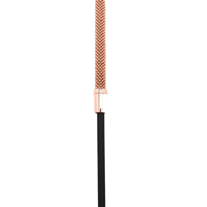 SM Club - Silicone Riding Crop with Elegant Rose Gold Handle