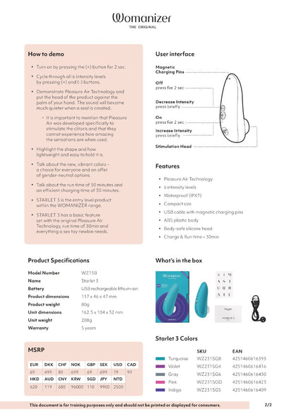 Womanizer - Starlet 3 Rechargeable Clitoral Stimulator Grey