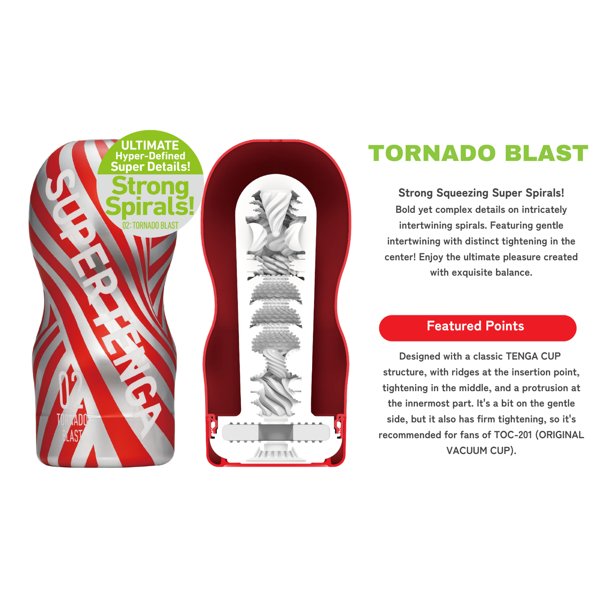 Tenga - Super Tenga Tornado Blast Masturbation Cup
