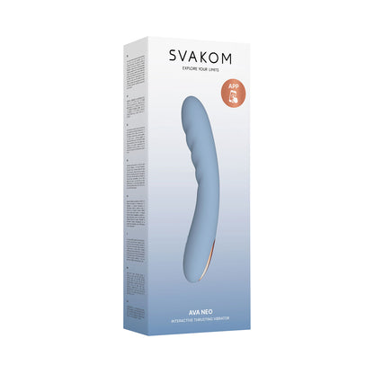 Svakom - Ava Neo App-Controlled Thrusting G-spot Vibrator Blue
