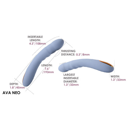 Svakom - Ava Neo App-Controlled Thrusting G-spot Vibrator Blue