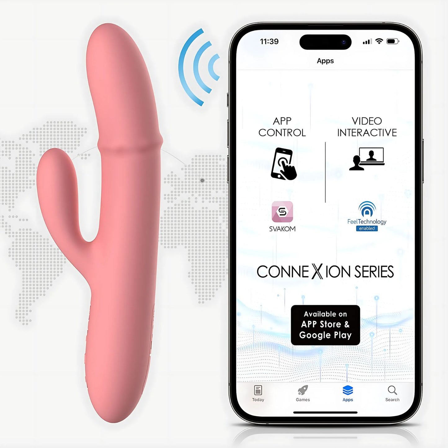 Svakom - Mora Neo App-controlled Thrusting Rabbit Vibrator