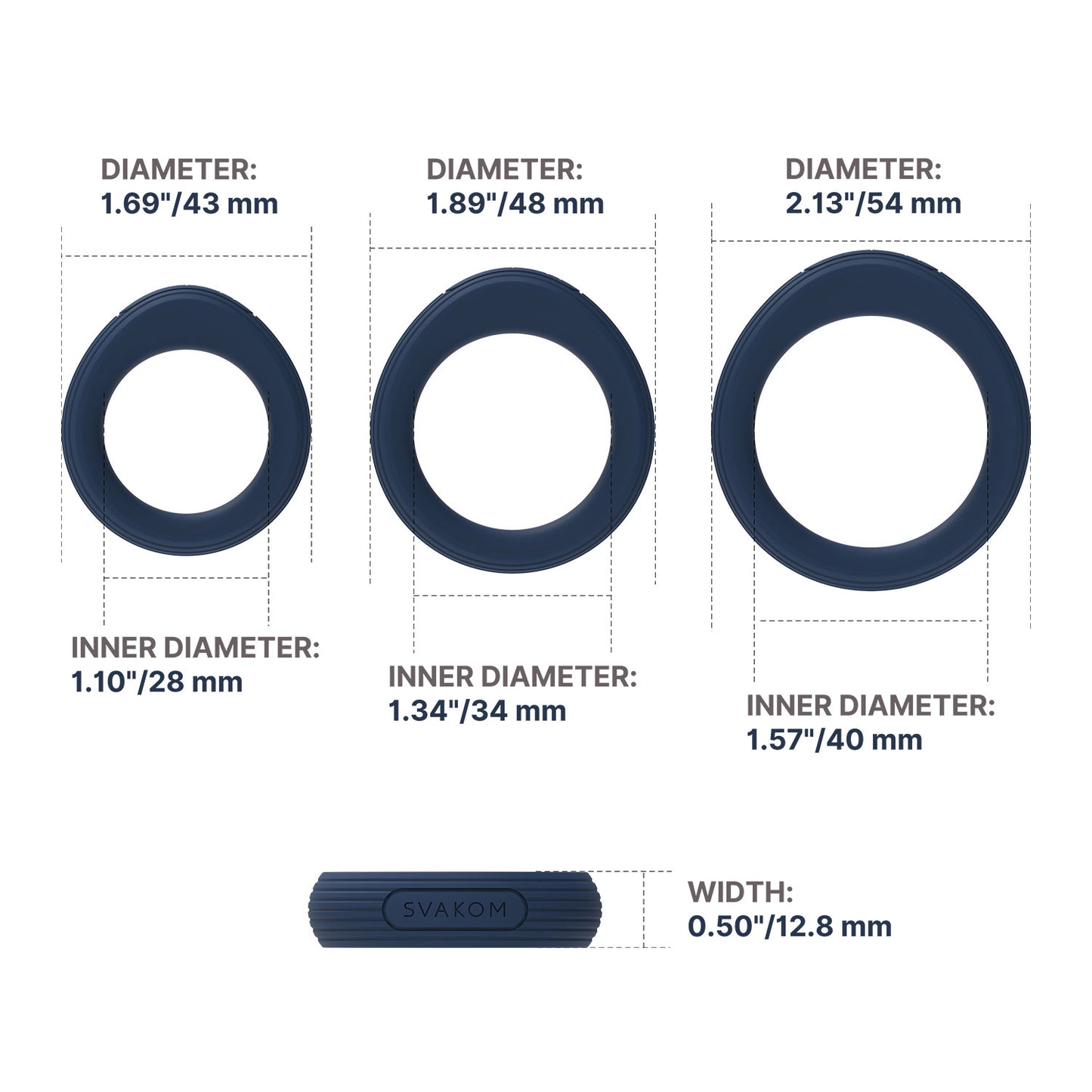 Svakom - Triooo Silicone Cock Ring Set