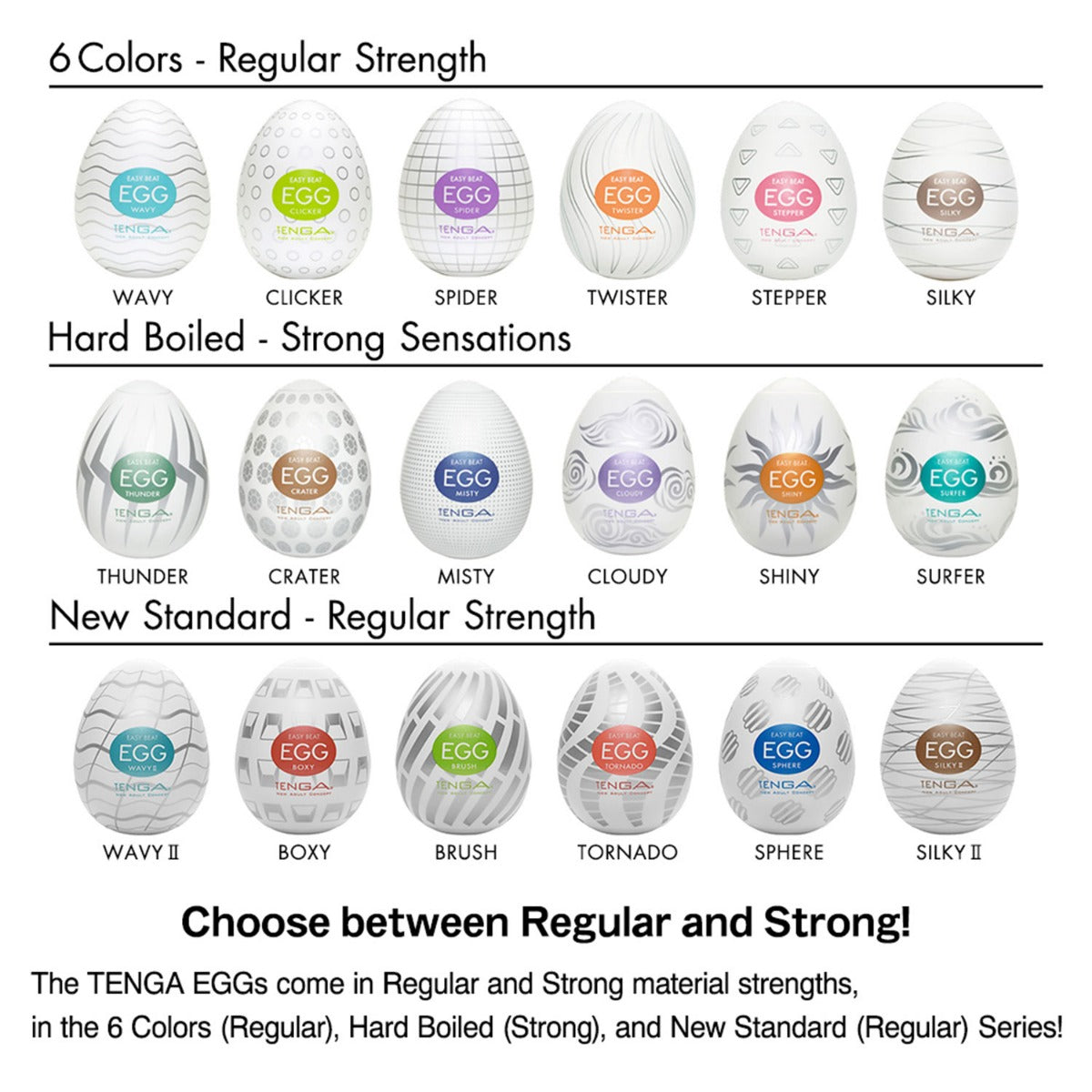 Tenga - EGG Easy Beat Variety Pack New Standard Regular Strength 