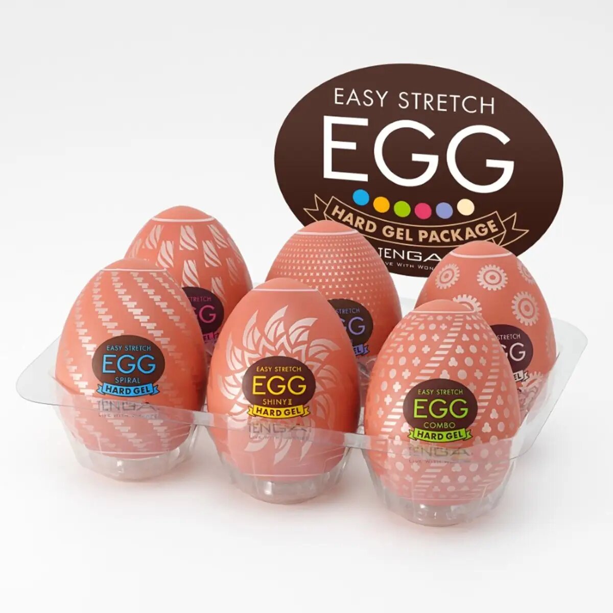 Tenga - Egg Hard Gel Edition Discreet Masturbator Variety Pack