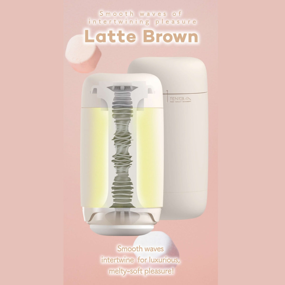 Tenga - Puffy Reusable Male Masturbator Latte Brown