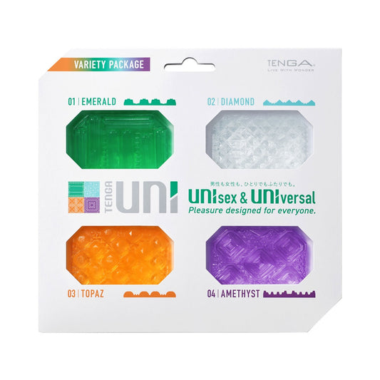 Tenga - Uni Unisex &amp; Universal Masturbator for Men and Women Variety Pack of 4