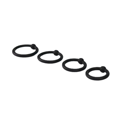 The Horny Company - 4 Piece Single Bead Silicone Cock Ring Set