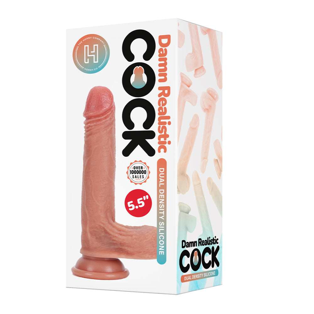 The Horny Company - Damn Realistic 5.5 Inches Suction Cup Dual Density Silicone Dildo