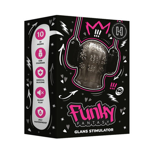 The Horny Company - Dual-Sided Vibrating Penis Glans Massager Black